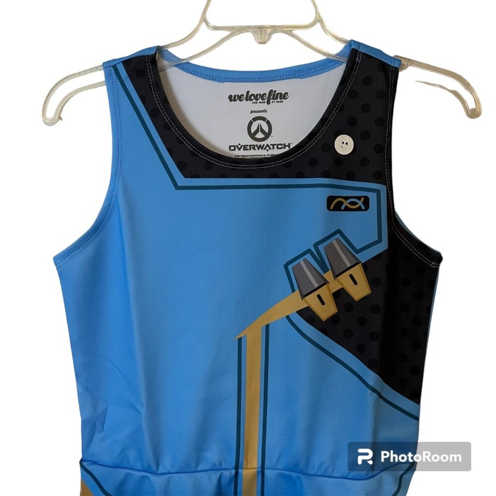 Overwatch Symmetra Dress Womens Medium Blue Sleeveless Pockets Cosplay Costume W - Picture 14 of 14
